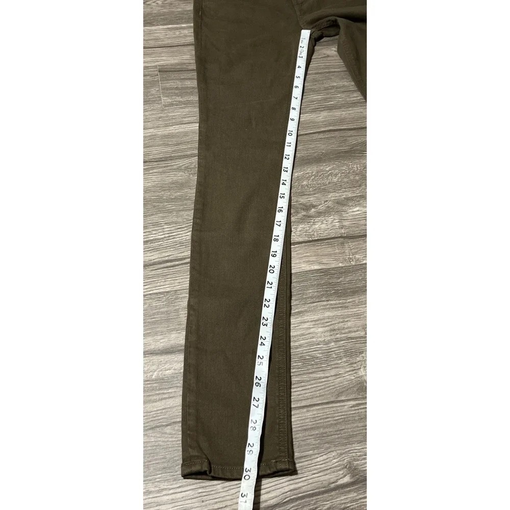 Rag & Bone Women's High Rise Skinny Dark Olive USA Made Jeans SZ 24x30, NWT $195